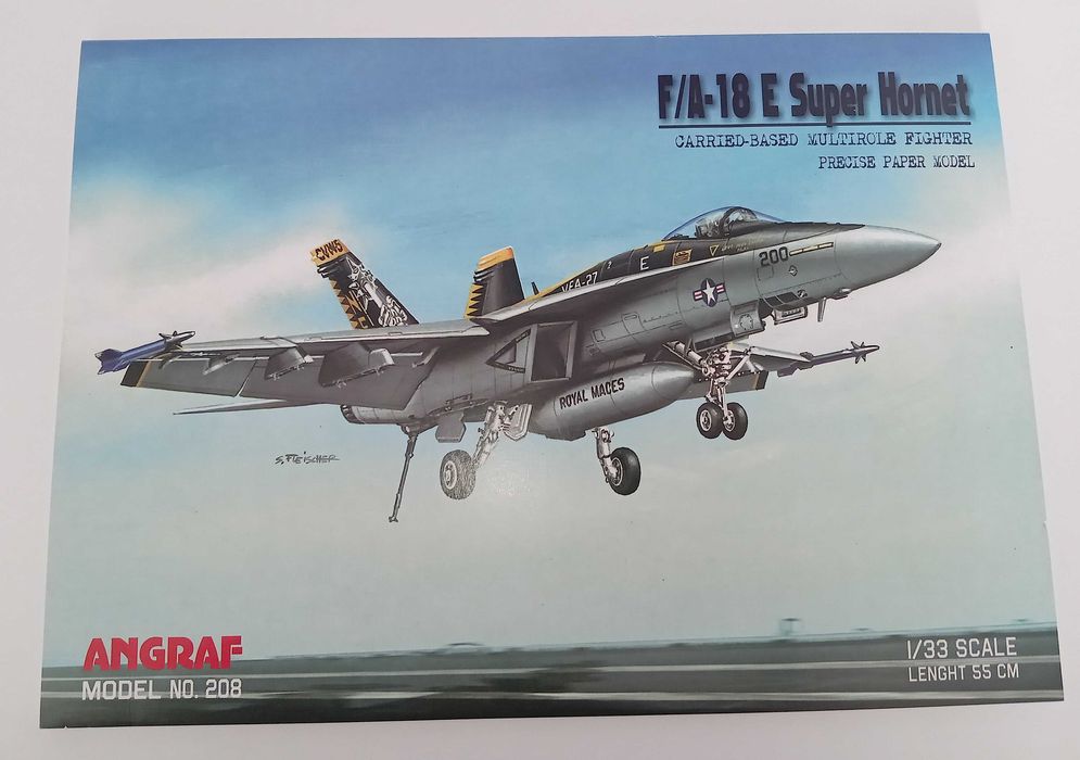 F-18E Super Hornet Model kartonowy Papermodel 1:33 Angraf