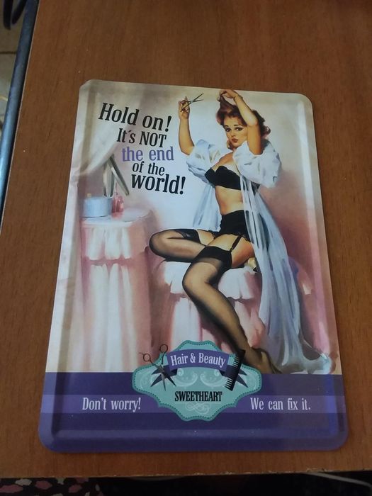 Открытка почтовая, металлическая, Германия, ретро, 14*10 см