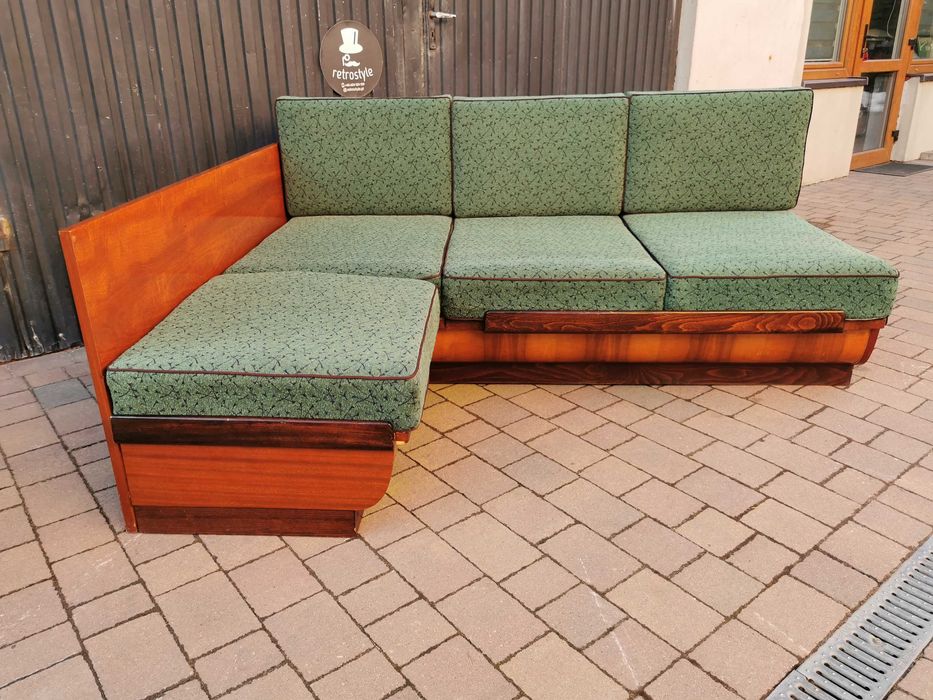 Narożnik, rogówka ART DECO J. Halabala, Czechosłowacja '30-'50, PRL