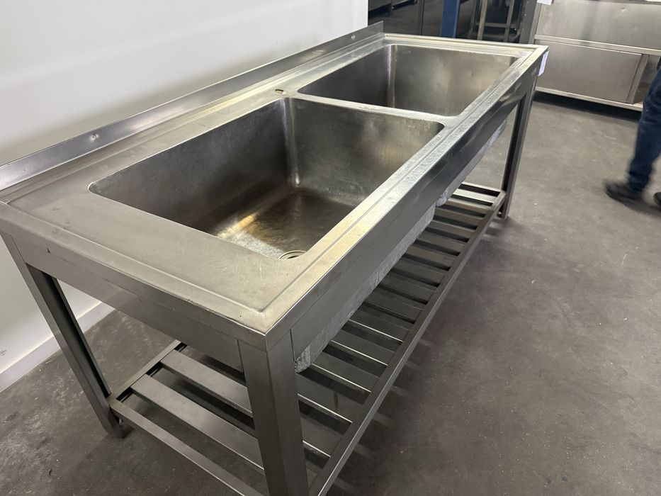 Bancada cozinha com duas cubas XXL