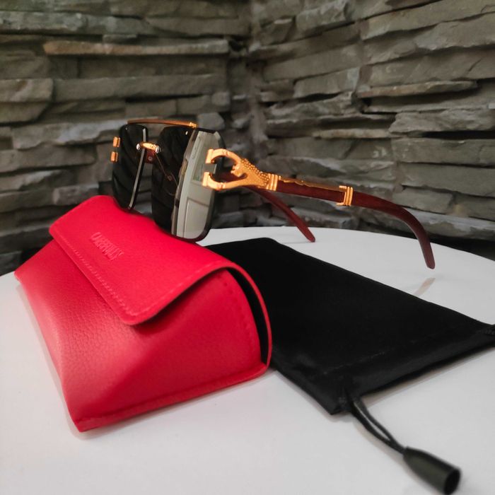 Nowe stylowe okulary przeciwsłoneczne z etui dla kobiet
