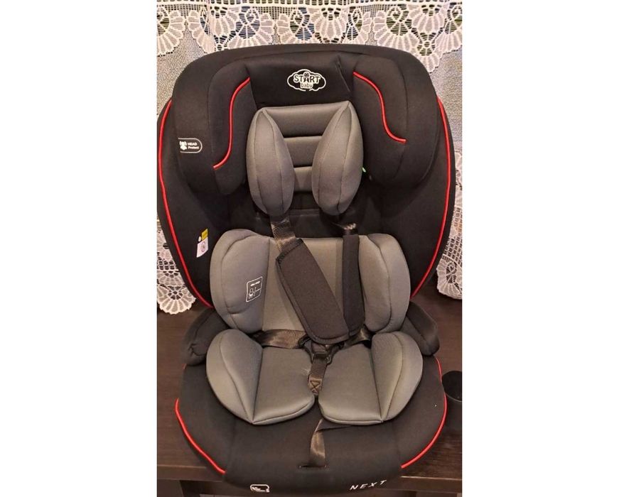 NOWY - Fotelik samochodowy 3-36kg - 75-150cm wkładki podstawka uchwyt