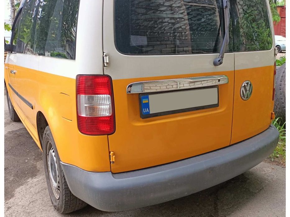 Volkswagen Caddy 2004-2010 Накладка над номером дверні нерж Без напису