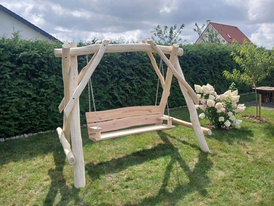 Huśtawka ogrodowa dębowa