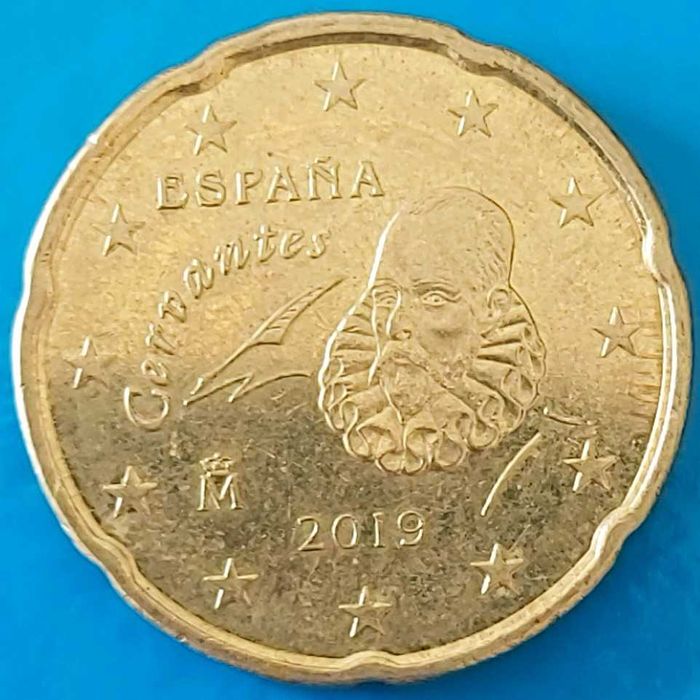 20 Cêntimos de 2019 de Espanha, Miguel Cervantes