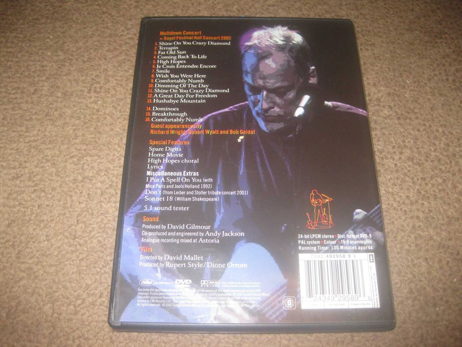 DVD Musical do David Gilmour "David Gilmour in Concert"