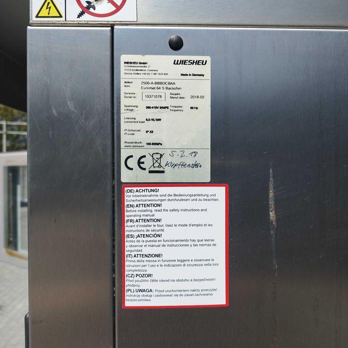 Piec konwekcyjny WIESHEU EUROMAT 64 S