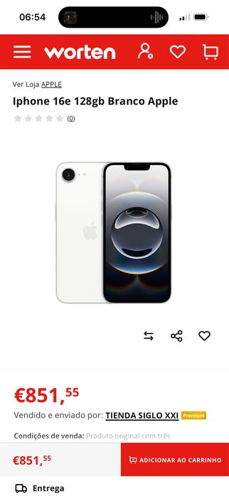 IPHONE 16e , novo , nunca usado