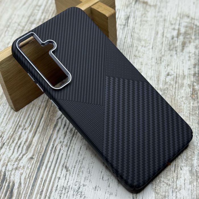 Чохол тонкий Wave Gleam Carbon MagSafe на Samsung S24/ S24+/ Ultra