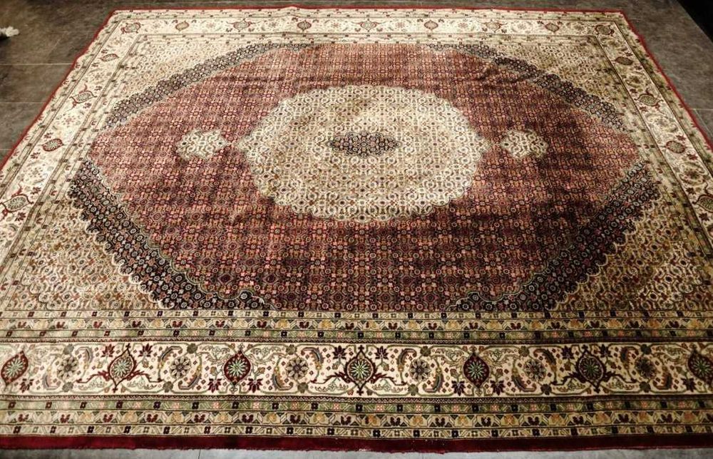 Raro Tapete Persa TABRIZ, feito à mão com lã s/algodão, 325cm x 241cm