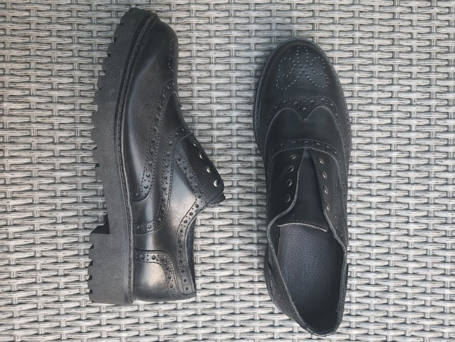 Броги туфли италия натуральная кожа