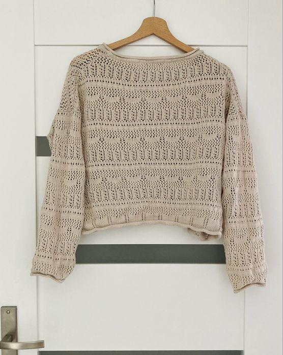 Dziergany sweter boho