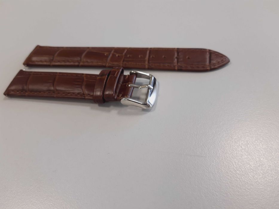 Pasek skórzany do zegarka 19mm kroko czarny brązowy teleskopy