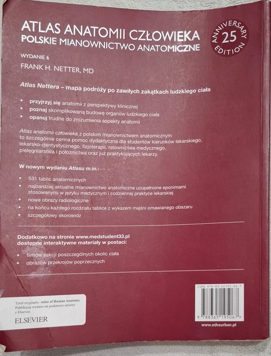 Atlas Anatomii Człowieka. Wydanie 6. Frank H. Netter