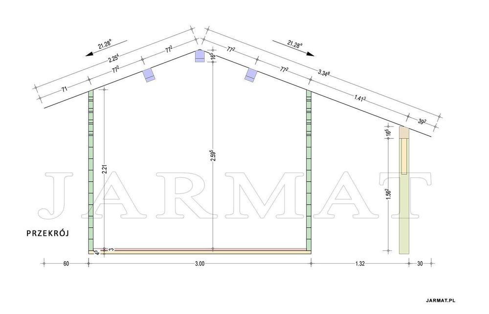 Dom Drewniany Ogrodowy Model G02 Płazy Bale JARMAT.PL