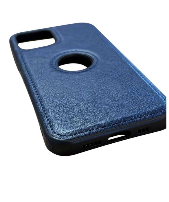Iphone 12/12 PRO Etui Case Obudowa a'la skórzane Granatowe kod 2201