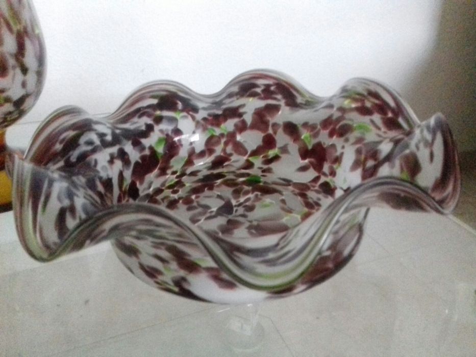 Jarra+fruteira vidro marinha grande