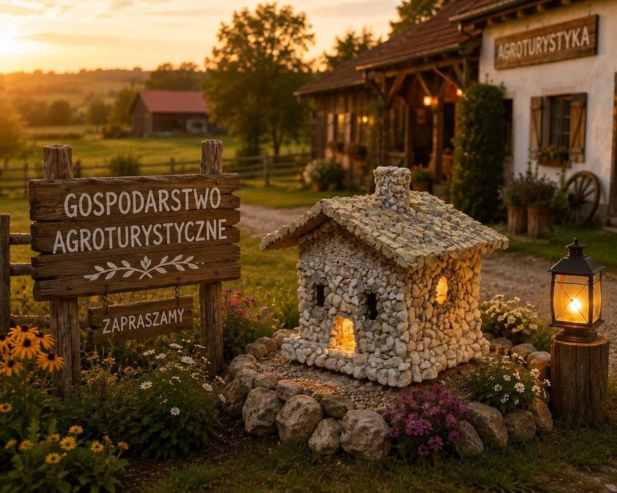 Własnoręcznie robiony domek (lampka)