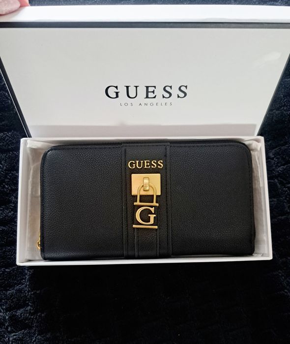 Czarny portfel Guess z pudełkiem na prezent, OKAZJA