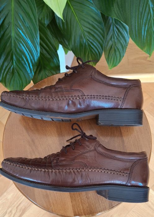 Pantofle męskie skóra brąz Clarks Eu 41,5 uk 7,5