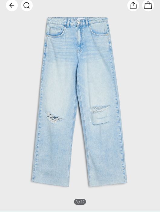 Джинси wide leg із високою талією