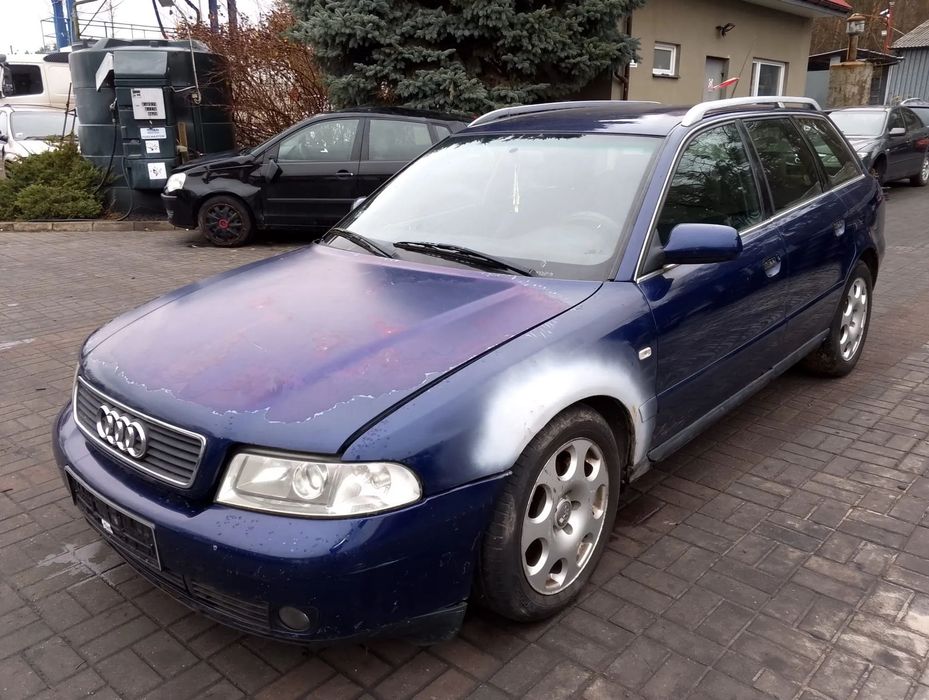 Audi A4 B5 FL (97-01r.) 2.4 B 164KM. Silnik ARJ Skrzynia EAE lakier LZ5K / 5J Nagłośnienie BOSE. Cały na części. GWARANCJA !!!  Przód Tył Zestaw Komplet Drzwi Klapa Zderzak Błotnik Maska Grill Atrapa Szyba Pas Lampa Lusterko Boczki Fotel Kanapa Kokpit Des
