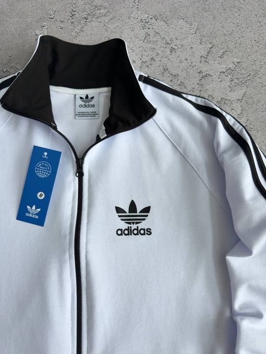 Кофта на змійці / Олімпійка Adidas. Преміум якість. Зіпка Адідас біла