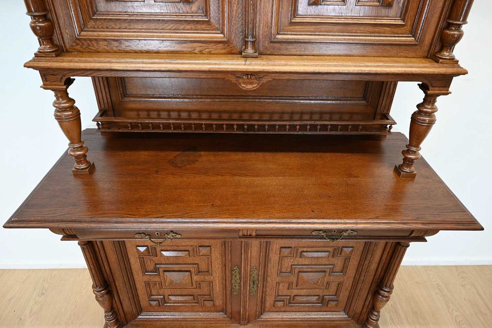 rustykalny francuski wysoki kredens rozbieralny 112201