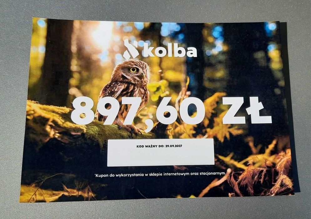 Voucher karta podarunkowa do sklepu KOLBA taniej