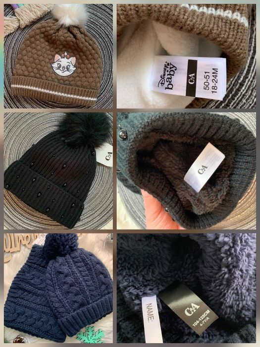 Тепла шапка фліс/штуч.хутро для хлопчика/дівчинки з 3 міс до +13років