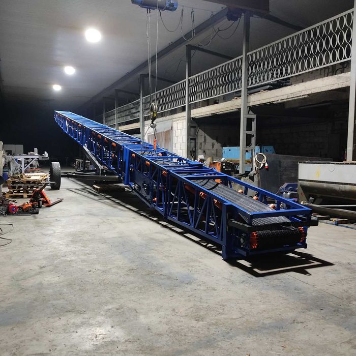 Стрічковий транспортер,ленточний конвейер з шевронами,