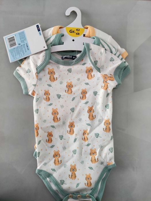 Body z krótkim rękawem, komplet 3 sztuki, r.62-68