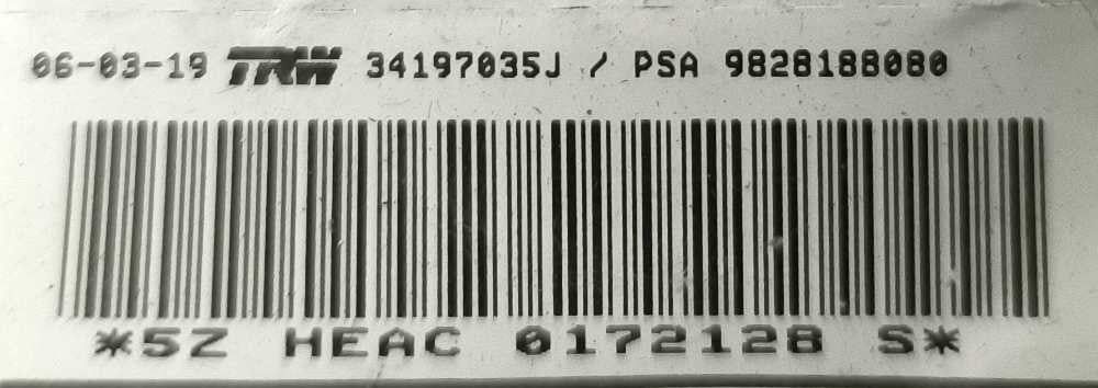 Airbag Cortina Esquerdo 9828188080 - 15661