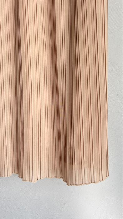 Спідниця zara пліссе бежева міді зі складками