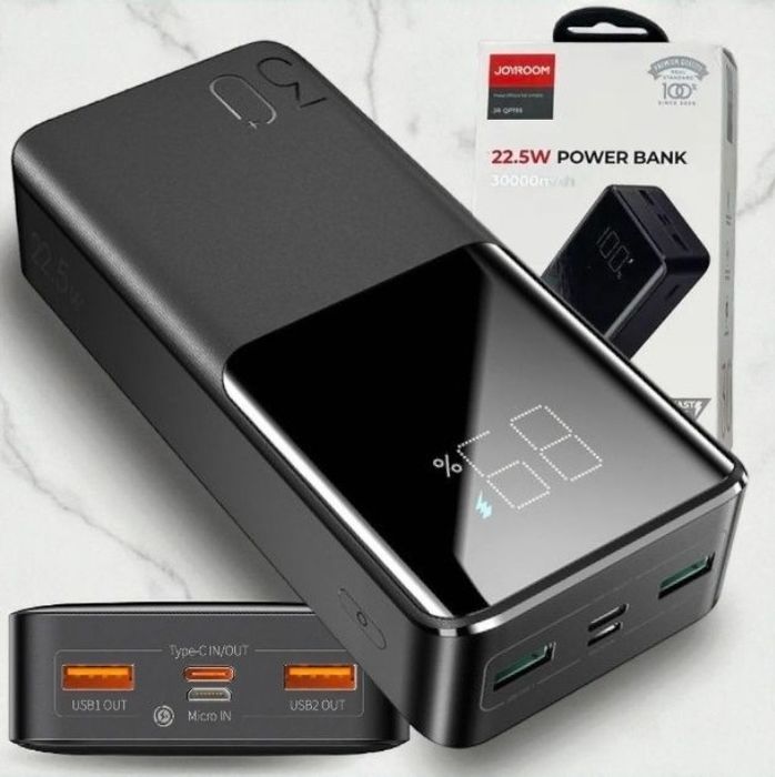 PowerBank Joyroom onT 10000 / 20000 / 30000 mAh швидка зарядка