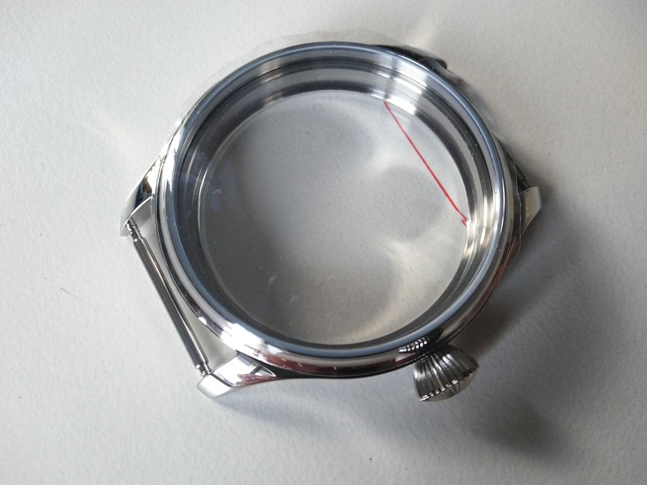 Koperta do zegarka pasówka 44 mm stalowa zakrecana