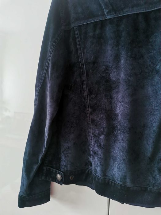 Welurowa kurtka katana koszula granatowa vintage 40 L 42 XL