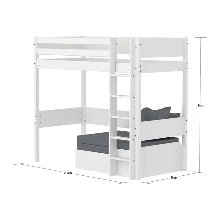 Łóżko dziecięce wysokie 200x90 cm FLEXA
