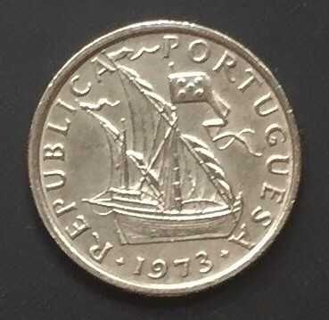 5$00 Copper/Nickel Coin - Portugal - 1973