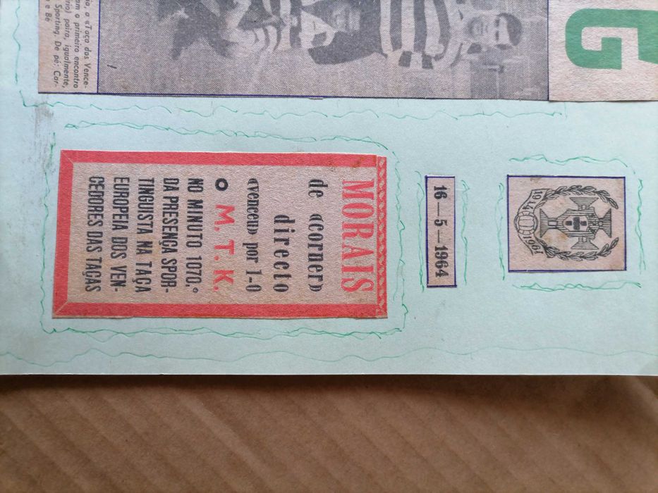 Histórico SPORTING Vencedor da Taça das Taças 1964 ( Recortes A Bola)