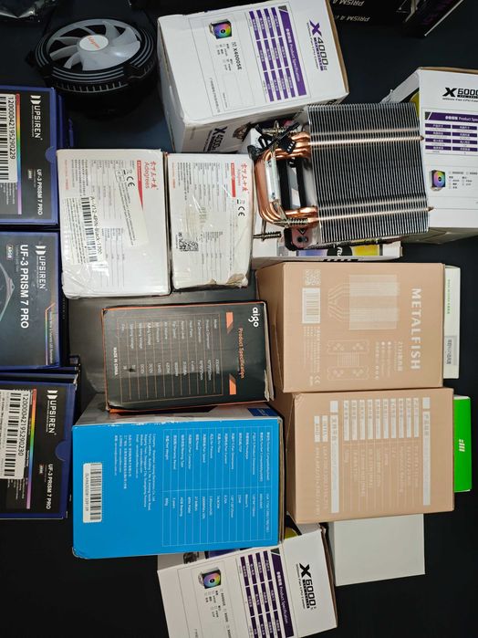 Кулери процесорні корпусні rgb-хаби 2 4 6 теплотрубок 120мм 90мм термопаста ptm7950
