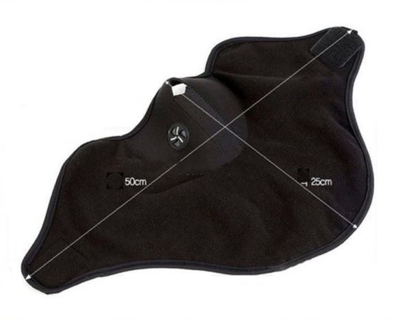 Máscara Facial em Neopreno - Preto - ARTIGO NOVO EMBALADO