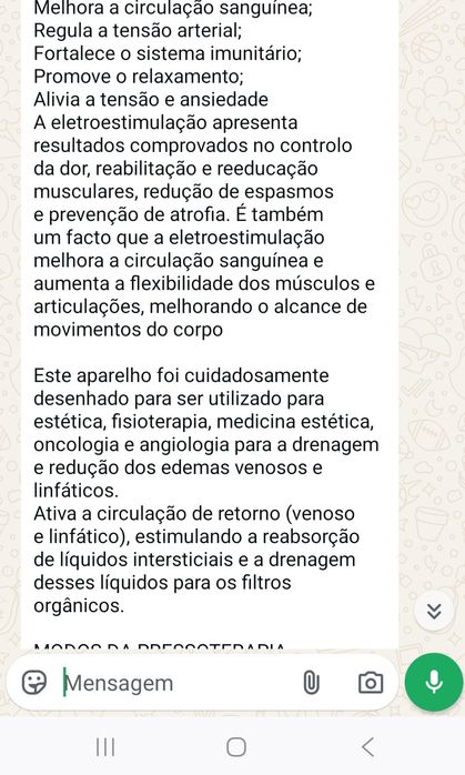 Pressoterapia 3 em 1