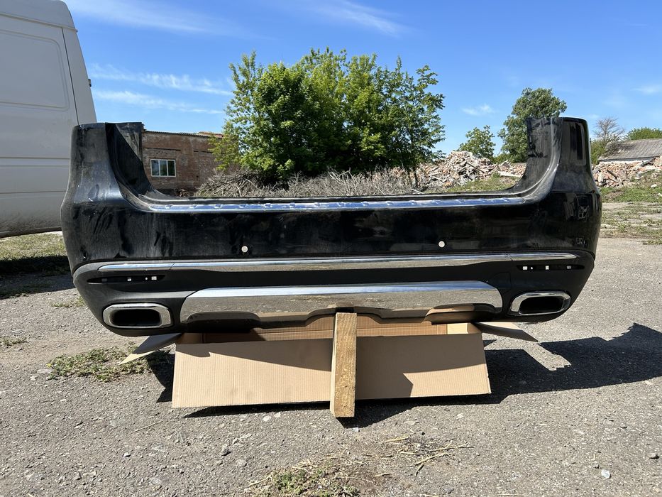 Задний бампер gls x167 оригинал краска 040 идеал