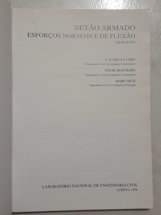 Betão Armado, Esforços Normais e de Flexão