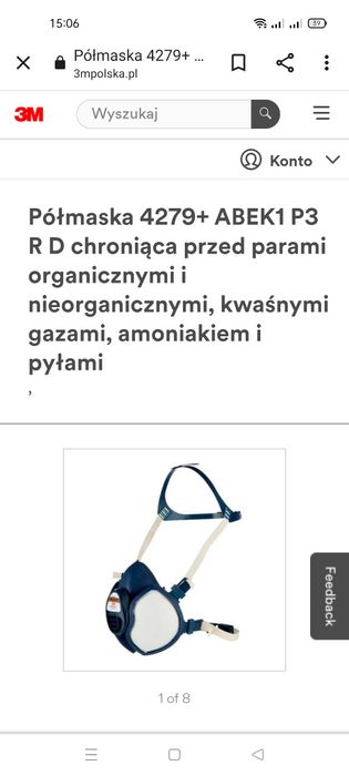 Półmaska 3 M model 4279+ FFABEK1P3 R D