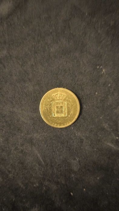Moeda em ouro monarquia 2000 Reis D. luís 1865.