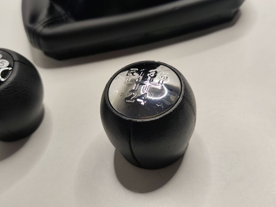 Manete Fole Mudanças Opel Meriva A Moca Alavanca Caixa Velocidades Punho 5v Coifa Pega Forro Couro Topo Preto Cromado Novo