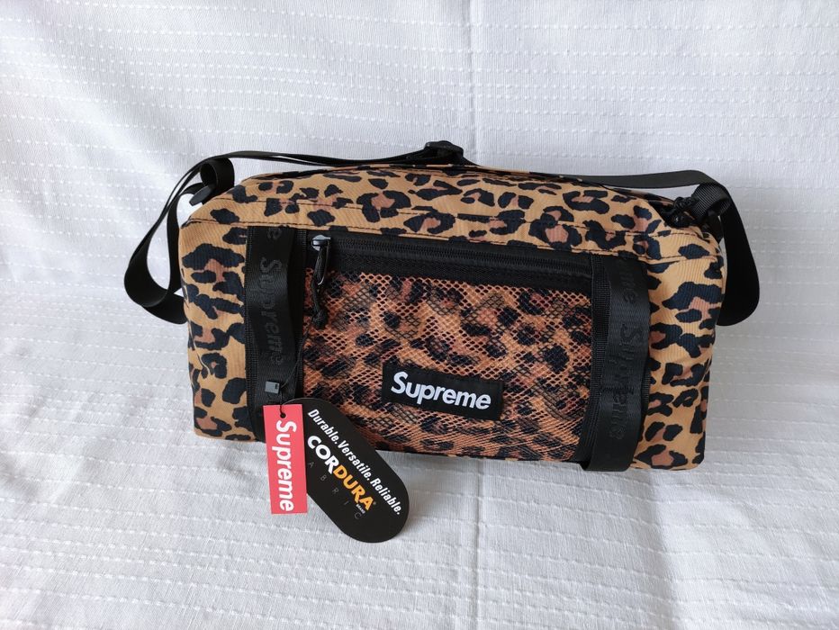 Supreme 20FW Leopard, większą torba na ramię okazja real photo drip