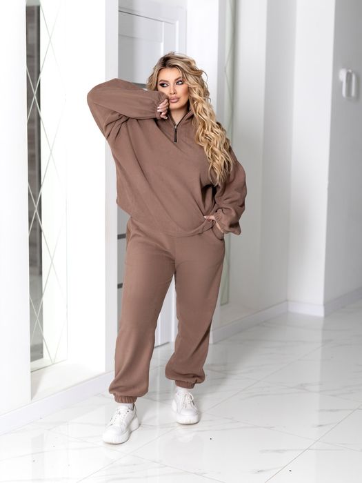 Жіночий теплий спортивний костюм флісовий кофта на блискавці